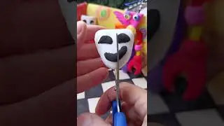 Making a comedy mask for Gangle. Amazing digital circus 🎪😀#clay #howto #trend #digitalcircus