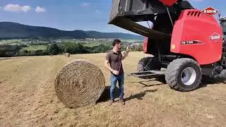 KUHN – Présentation au champ VB 7100 (presse à balles rondes chambre variable)