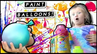PAINT BALLOON EXPLOSION FUN! | Chu Chu and Roo