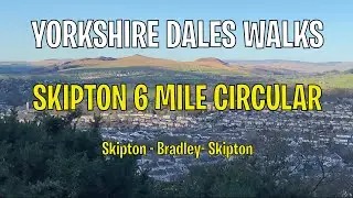 Yorkshire Dales Walks. Skipton 6 mile circular over the moor to Bradley and back along the canal.