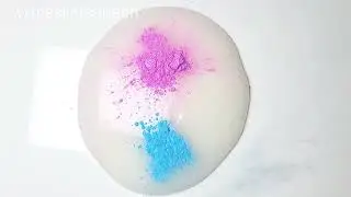 ⭐ &ldquo;Satisfying Slime Color Mix ASMR | Pink & Blue Powder Explosion&rdquo;