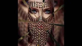 Latest metal mask for girls |Stylish pearl face mask | Beautiful eye makeup