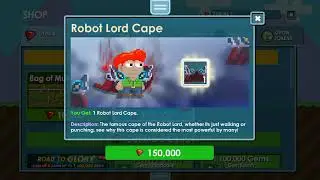 robot lord cape growtopia #clasickoklord