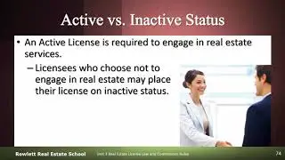 Rowlett Real Estate School - Active vs. Inactive Status - Florida Real Estate