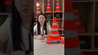 Solar LED Strobe Collapsible Cone For Road Safety