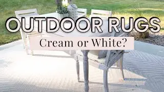Cream and White Outdoor Rugs Under Patio Furniture | Decorating Inspiration for Average House