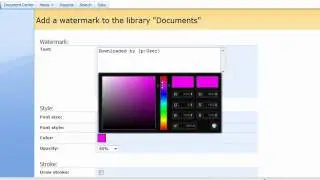 Live PDF Watermarker for Sharepoint 2007/2010 - Demo 1: Easy setup