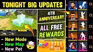 FREE FIRE TODAY UPDATE  | CLAIM FREE 4th ANNIVERSARY EVENT REWARDS | NEW OB29 UPDATE FREE FIRE