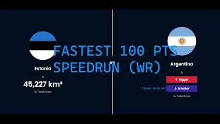 moreorless.io country size speedrun (fastest 100 points) WR