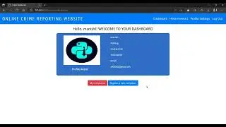 Online Crime Reporting Website | Project 5 | College Summer Project|Computer science students#python
