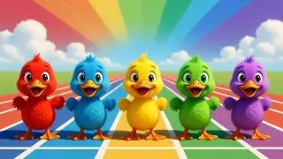 F&uuml;nf bunte kleine Enten 🦆🌈 | Farben lernen | Kinderlied Deutsch 🎶