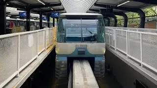 A ride on the Seattle Center Monorail blue train