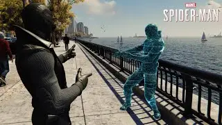 Spider-Man PS4 - Noir Suit Free Roam Gameplay