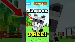FREE RACCOON in GROW a GARDEN (GIVEAWAY) #giveaway #growagarden #shorts