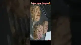 Triple layer burger recipe 🍔