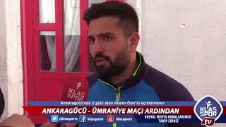Ankaragücü - Ümraniye maçı sonrası Kenan Özer'in açıklamaları