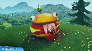 Visit Drift Painted Durrr Burger Head, Dinosaur and Stone Head Statue - Fortnite (Road Trip Mission)