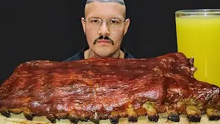#267 ASMR COMIDA | COSTELINHA DE PORCO AO MOLHO BARBECUE (MUKBANG) SONS RELAXANTES.