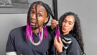 i dyed my dreads pink..