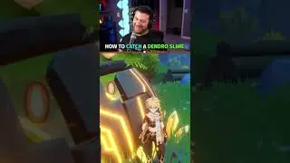 catching a dendro slime in genshin impact