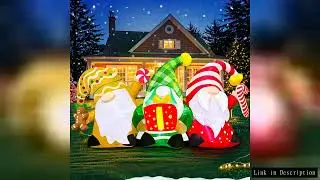 KOOY 6FT Christmas Inflatables Outdoor Decorations Inflatable Christmas Gnomes Blow up Yard Decorati