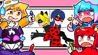 TURMA DA BATATINHA DESENHANDO EM CONJUNTO PERSONAGENS DE ANIMAÇÕES