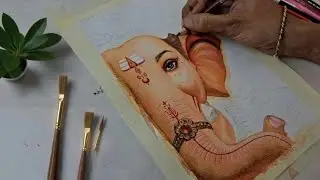 Lord Ganesha Drawing, Ganesh Ji Drawing, Painting Tutorial 😍 Ep 1 #ganesh #painting
