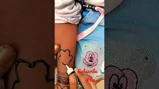 How to make Micky mouse 🐭 (mehandi) Cute & 🥰 easy by suhana #youtubeshorts #shortvideo #viralvideo