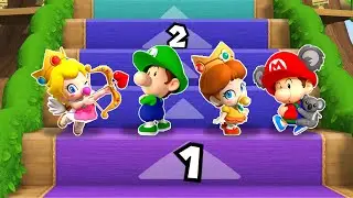 かちぬきバトル【マリオパーティ9】ベビーピーチVsベビールイージVsベビーデイジーVsベビーマリオ(COM最強 たつじん)