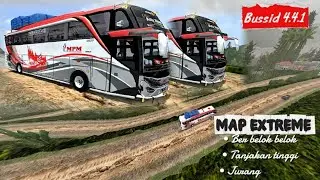 REVIEW MAP EXTREME DENGAN JALAN YANG BERKELOK- KELOK DAN TANJAK YANG TINGGI | BUSSID 4.4.1