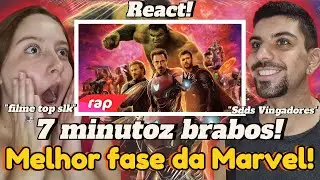 Rap dos Vingadores: Guerra Infinita - EM GUERRA PRA SEMPRE | NERD HITS | 🔥REACT CASAL NERD