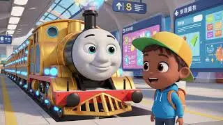Candy World Train 🍭🚆 | Magical Sweet Adventure in Time Travel Train 🚂 | Past & Future Adventure | 3d