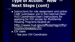 2009 Multifamily EIV System Instructional Course Part 1