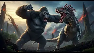 The ULTIMATE Showdown: Witness How King Kong Fights a Mutated Dinosaur!