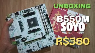COMPREI!! Unboxin da SOYO B550M ARGB WHITE!!!! (projeto pc branco)