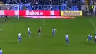 Goal David Villa (Great assist  Lionel Messi) Deportivo vs Barcelona (0-1)
