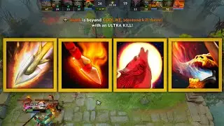 (Dota 2 Ability Draft) - Double Auto Attack Burn!!! [ Searing Arrows + Burning Spear ]