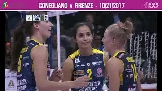 Megan Easy Hodge injury, enter Samantha Bricio and kills the match. 2017 Italian volley league