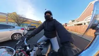 Suzuki Tu250x Wednesday Commute in January Insta 360 