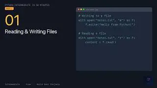 Python Intermediate — Reading & Writing Files (Lesson 1)