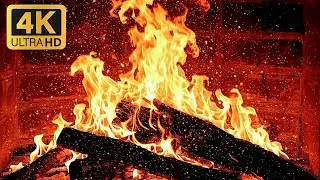 🔥 Pure Fire Ambience: Cozy 4K Fireplace | Gentle Wood Crackles for Focus, Meditation & Tranquility