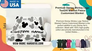 Premium Disney Mickey Logo Texture Blanket Fleece Customized Blanket