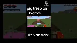 Minecraft pig treap on bedrock minecraft short #short#viral