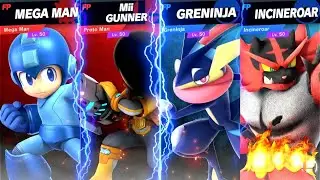 Super Smash Bros Ultimate Amiibo Fights Request Mega Man & Proto Man vs Greninja & Incineroar