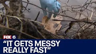Melting snow creates river garbage problem | FOX6 News Milwaukee