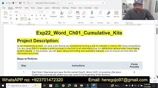 Exp22_Word_Ch01_Cumulative_Kite | Word Chapter 1 Cumulative - Kite | #WordCh01CumulativeKite