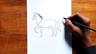 Simple Horse Drawing || How To Draw Horse Step By Step For Beginners