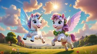 Three Baby Unicorns Fly Through Rainbows | Magical Unicorn for Kids | Nursery Rhymes and Baby Songs