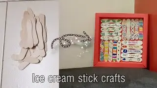 Best out of waste decor idea| Ice cream stick craft | Paper frame | Art Empire