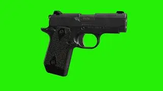 4K Sport Pistol - Three 3D Animations, Green Screen
